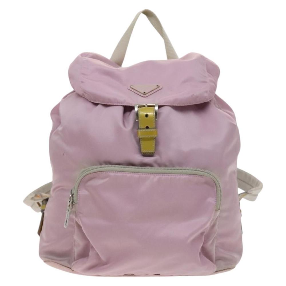 PRADA Backpack Nylon Pink Silver Auth fm4758 - Picture 13 of 16